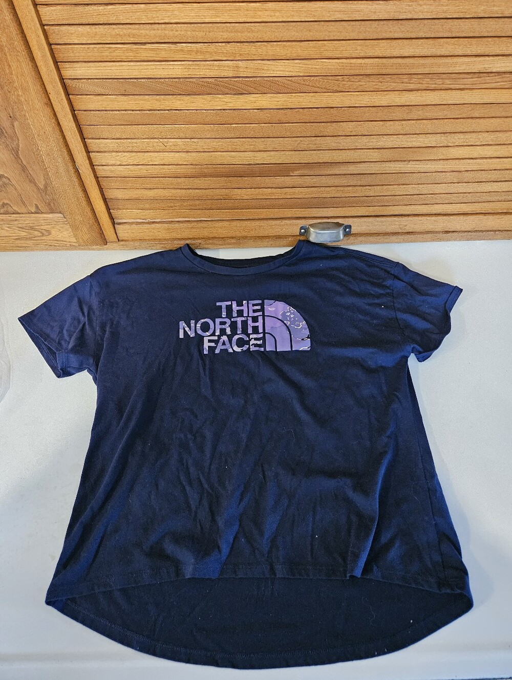 Girls Navy And Purple The North Face Classic Tee